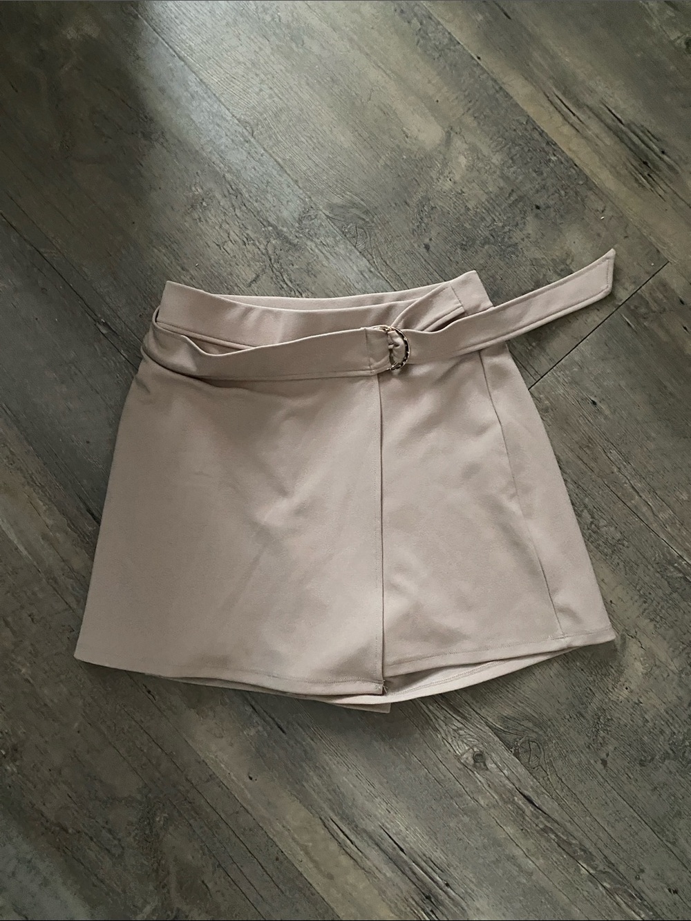 H&M Light Beige Wrap Skort with Belt